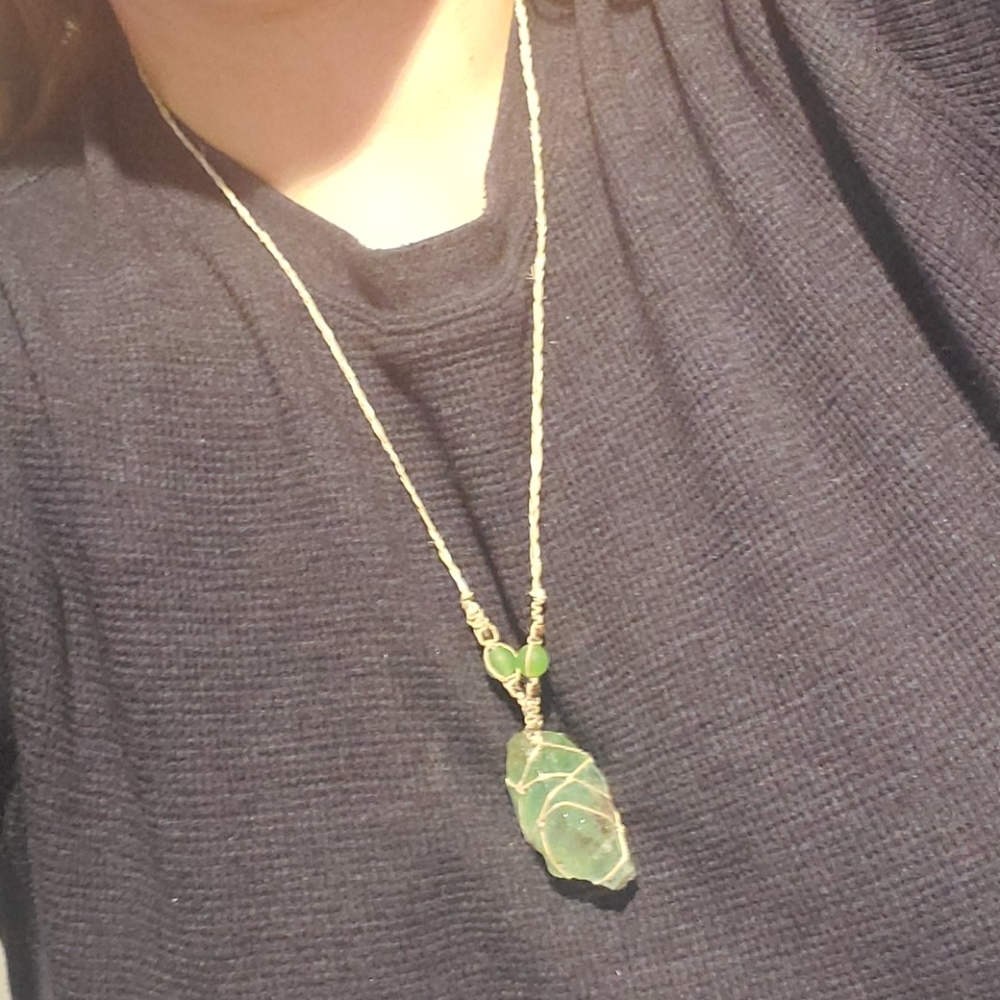 Green Calcite Wrap Necklace